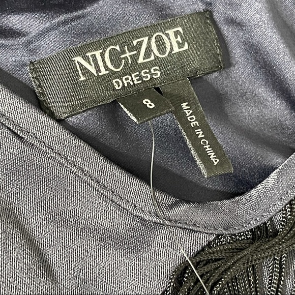 NIC+ZOE Fringed Up Midi Dress In India Ink - Picture 10 of 10